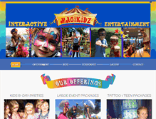 Tablet Screenshot of magikidz.com